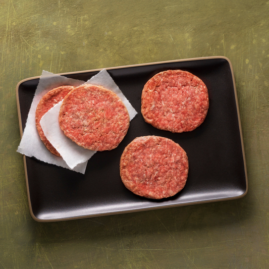 grass-fed beef burger patties